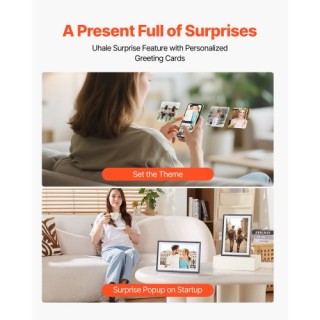 VEVOR Σετ 2 Ψηφιακών Κορνιζών Αφής 260mm 32GB με Wi-Fi Σύνδεση CKPS...