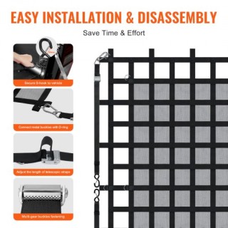 VEVOR Βαρύ Καθαρό Φορτίο 96 x 81 Ρυθμιζόμενοι Γάντζοι HWGDWYMESHW... VEVOR Βαρύ Καθαρό Φορτίο 96 x 81 Ρυθμιζόμενοι Γάντζοι HWGDWYMESHW...