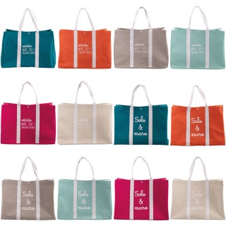 Galileo Μεγάλη τσάντα με 2 υφασμάτινα χερούλια, εσωτερική επίστρωση...