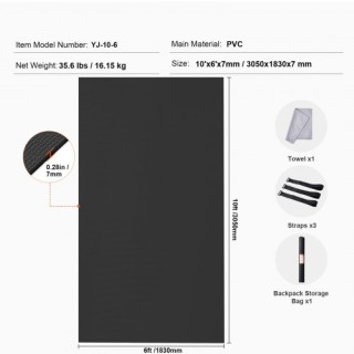 VEVOR Στρώμα Άσκησης Αντιολισθητικό (10x6ft) DXYJD6YC10YCV2K3FV0 VEVOR Στρώμα Άσκησης Αντιολισθητικό (10x6ft) DXYJD6YC10YCV2K3FV0