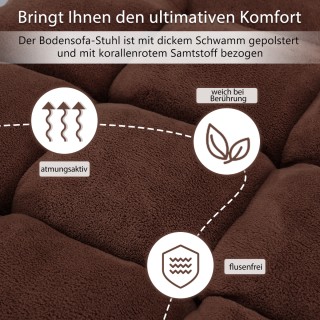 Costway Πτυσσόμενη Καρέκλα Δαπέδου με Ρυθμιζόμενη Πλάτη και Κοραλλέ... Costway Πτυσσόμενη Καρέκλα Δαπέδου με Ρυθμιζόμενη Πλάτη και Κοραλλέ...