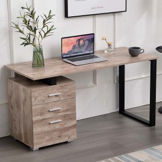 BAKAJI Γραφείο με Συρταριέρα Τραπέζι Υπολογιστή Ατσάλι Ξύλο Γραφείο... BAKAJI Γραφείο με Συρταριέρα Τραπέζι Υπολογιστή Ατσάλι Ξύλο Γραφείο...