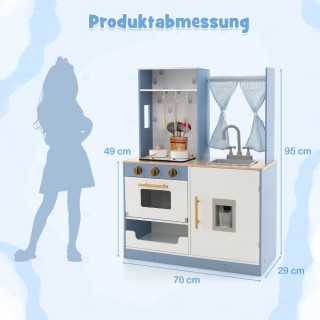 Costway  Παιδική Κουζίνα Παιχνιδιού με Ρεαλιστικά Χαρακτηριστικά κα...