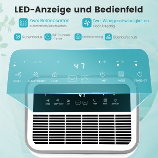 Costway  Αφυγραντήρας με δεξαμενή νερού 6,5 L για έως 30 ㎡ 25 L/ημέ...