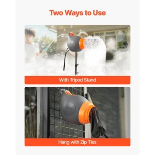 VEVOR Πολυμηχάνημα Αφρού για Πάρτι 115W Γκρι & Πορτοκαλί PMPSJLSSJJ...