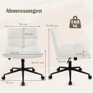 Καρέκλα Γραφείου Χωρίς Μπράτσα με Φαρδύ Κάθισμα Μέγιστο Βάρος 160 k... Καρέκλα Γραφείου Χωρίς Μπράτσα με Φαρδύ Κάθισμα Μέγιστο Βάρος 160 k...