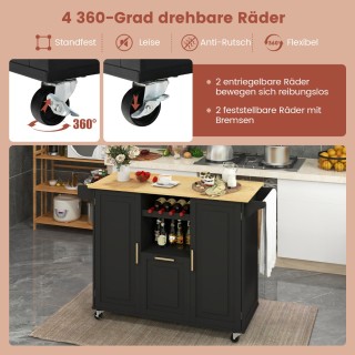 Costway Κουζίνα με Πτυσσόμενο Πάγκο & 4 Περιστρεφόμενους Τροχούς & ... Costway Κουζίνα με Πτυσσόμενο Πάγκο & 4 Περιστρεφόμενους Τροχούς & ...