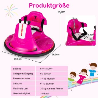 Costway Παιδικό Αυτοκινητάκι Συγκρουόμενο 6V με LED Φώτα, Μουσική ... Costway Παιδικό Αυτοκινητάκι Συγκρουόμενο 6V με LED Φώτα, Μουσική ...