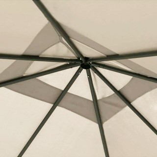 BAKAJI Κιόσκι Κήπου 3x3 cm Άμμου για Εξωτερικό Χώρο με Ανθεκτικό Κά...