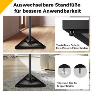 Costway  Σετ 2 Βάσεις Ηχείων με Σταθερή Τρίγωνη Βάση, Μέγιστο Φορτί...