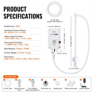 Αντλία Νερού 1 Γαλόνι 40psi για Καφετιέρα - Υψηλή Φήμη YSBDTBW4003... Αντλία Νερού 1 Γαλόνι 40psi για Καφετιέρα - Υψηλή Φήμη YSBDTBW4003...