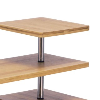 BAKAJI Γωνιακό Ράφι Κουζίνας με 3 Ράφια από Ξύλο Μπαμπού και Ατσάλ... BAKAJI Γωνιακό Ράφι Κουζίνας με 3 Ράφια από Ξύλο Μπαμπού και Ατσάλ...