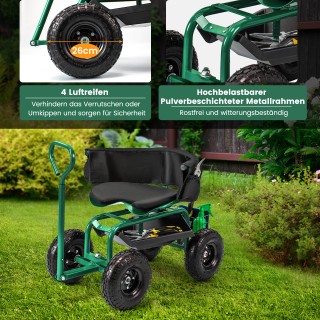 Costway  Κινητή θέση κήπου με κατευθυνόμενη κίνησή - πράσινο και πο...