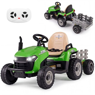 Costway Ηλεκτρικό παιδικό τρακτέρ 24V με τρέιλερ, τηλεχειριστήριο 2...