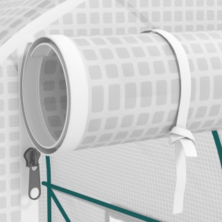 Outsunny Σερρά Τύπου Τούνελ με Μεταλλικό Σκελετό και 4 Παράθυρα από...