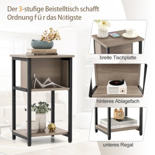 Costway Πλαϊνό Τραπέζι με Ενσωματωμένες Θύρες USB και Πρίζες για Φ... Costway Πλαϊνό Τραπέζι με Ενσωματωμένες Θύρες USB και Πρίζες για Φ...