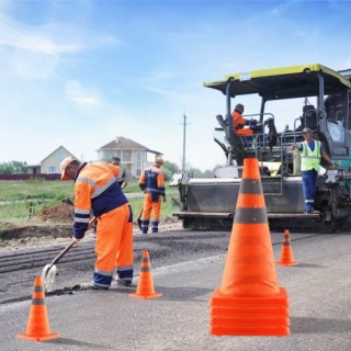 Σετ 4 Πτυσσόμενοι Κώνοι Ασφαλείας 46cm με Ανακλαστικές Ταινίες και ... Σετ 4 Πτυσσόμενοι Κώνοι Ασφαλείας 46cm με Ανακλαστικές Ταινίες και ...