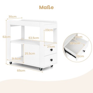 Costway Λευκός Τροχήλατος Σταθμός Εκτυπωτή με Συρτάρια και Ράφια JV... Costway Λευκός Τροχήλατος Σταθμός Εκτυπωτή με Συρτάρια και Ράφια JV...