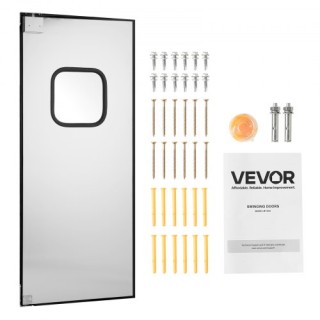 VEVOR Ανοξείδωτη Πόρτα Κυκλοφορίας Μονή 91.4x213.4 εκ Εμπορική JTBD...