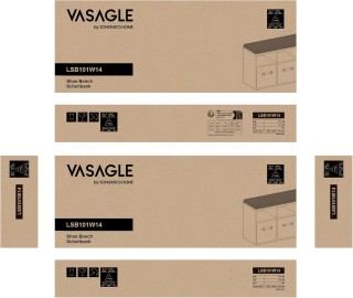 VASAGLE Πολυλειτουργικός πάγκος παπουτσιών με αποθηκευτικά κουτιά κ...