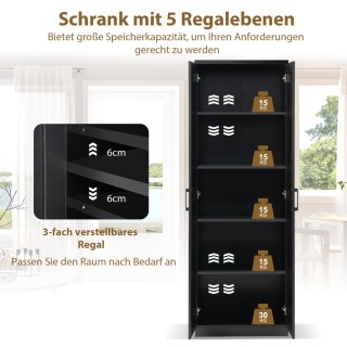 Ντουλάπα με Δύο Πόρτες με Ρυθμιζόμενα Ράφια και Αντικραδασμικά Εξαρ...