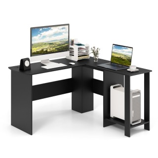 Γραφείο Υπολογιστή σε Σχήμα L 130 x 130 x 74 cm με Αποθηκευτικούς Χ... Γραφείο Υπολογιστή σε Σχήμα L 130 x 130 x 74 cm με Αποθηκευτικούς Χ...