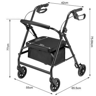 BAKAJI Πτυσσόμενο Περπατούρα με Καθισμα για Ηλικιωμένους και Άτομα ... BAKAJI Πτυσσόμενο Περπατούρα με Καθισμα για Ηλικιωμένους και Άτομα ...