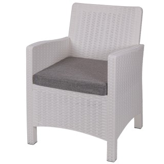 Galileo Σετ κήπου 4 θέσεων με γκρι μαξιλάρια από πλαστικό PP με όψη... Galileo Σετ κήπου 4 θέσεων με γκρι μαξιλάρια από πλαστικό PP με όψη...