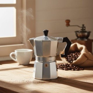 Galileo Παραδοσιακή Καφετιέρα 1 Φλυτζανιού από Κράμα Αλουμινίου Mor...