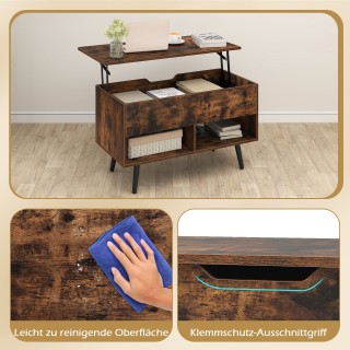 Costway Ρυθμιζόμενος Καναπές Τραπεζάκι με Ανερχόμενη Επιφάνεια και ...