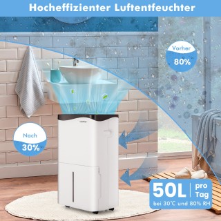 Costway  Ηλεκτρικός Αφυγραντήρας 25L/24h για Χώρους έως 60m² ES1036...