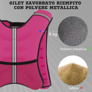 HOMCOM Ζακέτα με Βάρος 8kg Αναπνέουσα με Τσέπη και Ρυθμιζόμενους Ιμ...