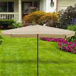 BAKAJI  Ομπρέλα Κήπου Κεντρικός Πόλος 3x2 Τορτόρα Ύφασμα με Πτερύγι...