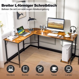 Γραφείο Υπολογιστή σε Σχήμα L με Ενσωματωμένες Πρίζες και USB Θύρες... Γραφείο Υπολογιστή σε Σχήμα L με Ενσωματωμένες Πρίζες και USB Θύρες...