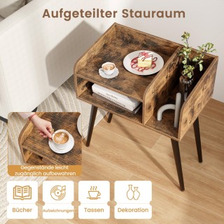 Costway Σύγχρονο Κομοδίνο με Διπλό Χώρο Αποθήκευσης και Μεταλλικά Π... Costway Σύγχρονο Κομοδίνο με Διπλό Χώρο Αποθήκευσης και Μεταλλικά Π...