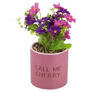 Villa DEste Σετ 4τμχ  Τεχνητό φυτό σε κεραμικό δοχείο Call me Cherr...