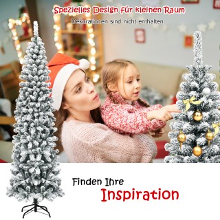 Costway Χριστουγεννιάτικο Δέντρο με Χιονισμένα Κλαδιά και Μεταλλική...