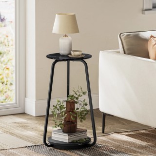 Βοηθητικό Τραπεζάκι Φ30x55cm Μαύρο Μάρμαρο LET287B58 VASAGLE Βοηθητικό Τραπεζάκι Φ30x55cm Μαύρο Μάρμαρο LET287B58 VASAGLE