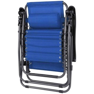 BAKAJI Πτυσσόμενη Πολυθρόνα Κήπου Βαρύτητας Μηδέν από Ατσάλι και Τ... BAKAJI Πτυσσόμενη Πολυθρόνα Κήπου Βαρύτητας Μηδέν από Ατσάλι και Τ...