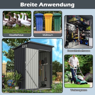 Μεταλλικό Σπιτάκι Κήπου 1,5 m³ με Πλαγιαστή Στέγη 150 x 90,5 x 185 ... Μεταλλικό Σπιτάκι Κήπου 1,5 m³ με Πλαγιαστή Στέγη 150 x 90,5 x 185 ...