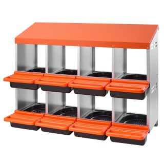 VEVOR Διώροφα Μεταλλικά Κουτιά Εκκόλαψης με 8 Θέσεις για Πουλερικά ...