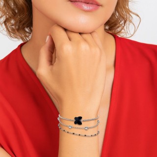 So Charm Σετ 3 Βραχιόλια διακοσμημένα με Κρύσταλλα Swarovski, Ασημί... So Charm Σετ 3 Βραχιόλια διακοσμημένα με Κρύσταλλα Swarovski, Ασημί...