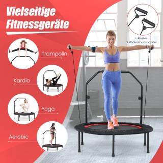 Costway  Μίνι Τραμπολίνο Γυμναστικής φ101cm με Ρυθμιζόμενη Λαβή & 2...