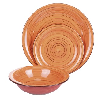 Galileo Σετ πιάτων 12 τεμαχίων σε χειροποίητη ζωγραφιστή πέτρα για ...