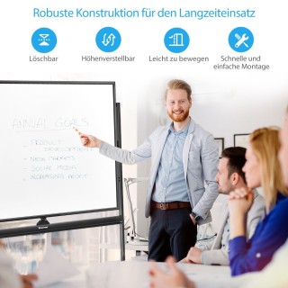 Costway Μεγάλος Πίνακας Whiteboard 90 x 120 cm με Διπλή Όψη και Ρυ... Costway Μεγάλος Πίνακας Whiteboard 90 x 120 cm με Διπλή Όψη και Ρυ...