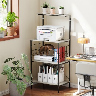 HOMCOM Ράφι Κουζίνας 4 Επιπέδων με Διχτυωτά Πάνελ και 8 Γάντζους Βι... HOMCOM Ράφι Κουζίνας 4 Επιπέδων με Διχτυωτά Πάνελ και 8 Γάντζους Βι...