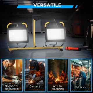 HOMCOM Προβολείς LED Εργασίας 6500K με Αποσπώμενο Τρίποδο, από Αλο... HOMCOM Προβολείς LED Εργασίας 6500K με Αποσπώμενο Τρίποδο, από Αλο...