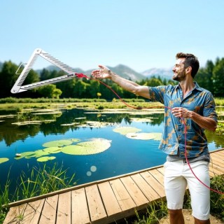 VEVOR Τρίπλευρη Αναδιπλούμενη Τσουγκράνα Υδρόβιων Ζιζανίων 24in με ...