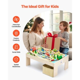 VEVOR Τραπέζι Δραστηριοτήτων 84 PCS με Πτυσσόμενο Κάδο αποθήκευσης ...