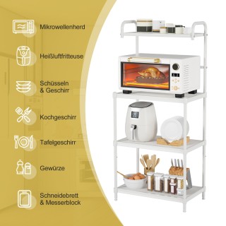 Costway Ρυθμιζόμενη Ραφιέρα Κουζίνας 4 Επιπέδων για Φούρνο Μικροκυμ... Costway Ρυθμιζόμενη Ραφιέρα Κουζίνας 4 Επιπέδων για Φούρνο Μικροκυμ...